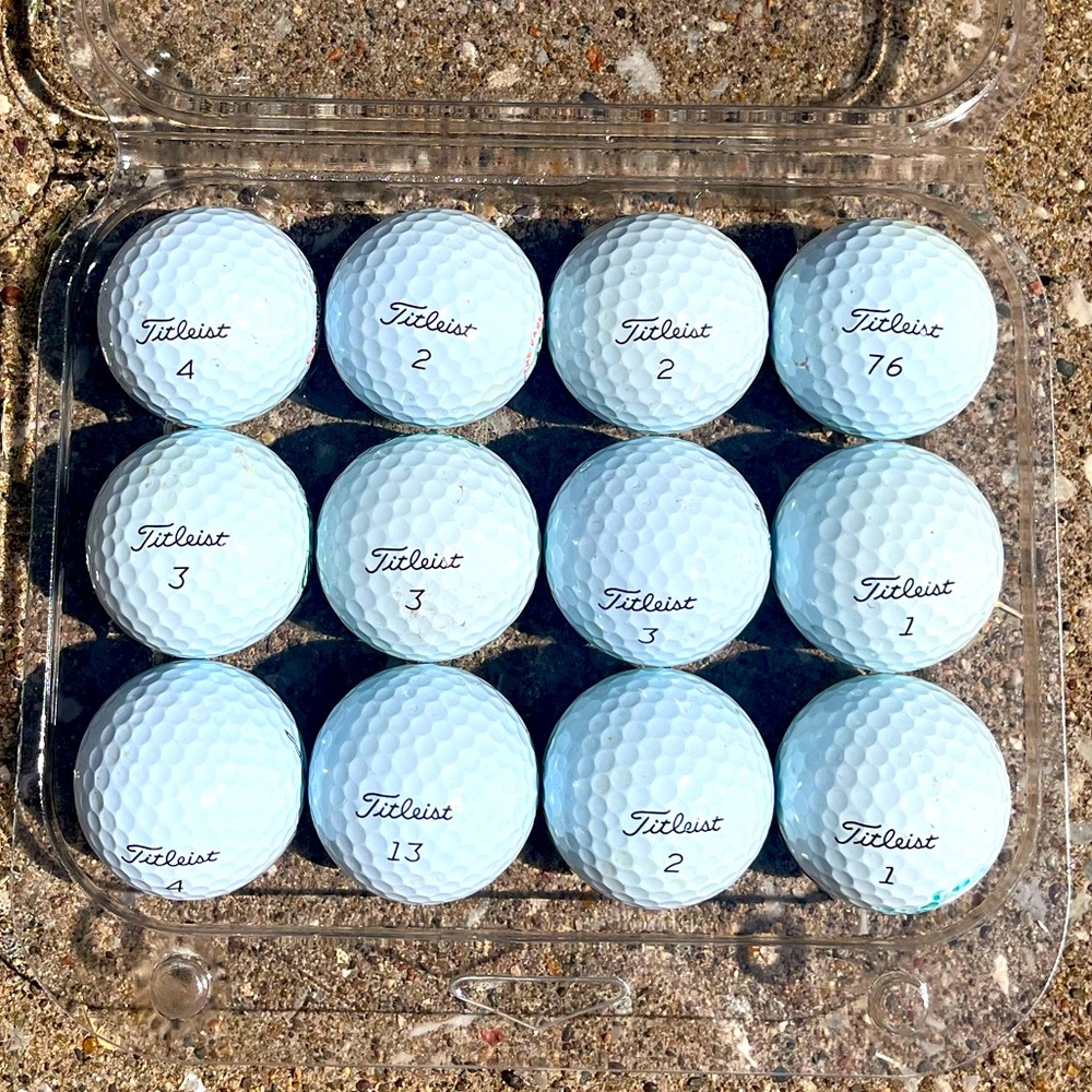 One Dozen Used Titleist ProV1 Golf Balls